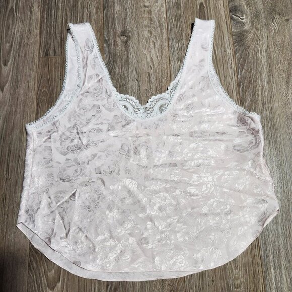 Vintage 90s light pink and white coquette princess lace lingerie top - Picture 12 of 16